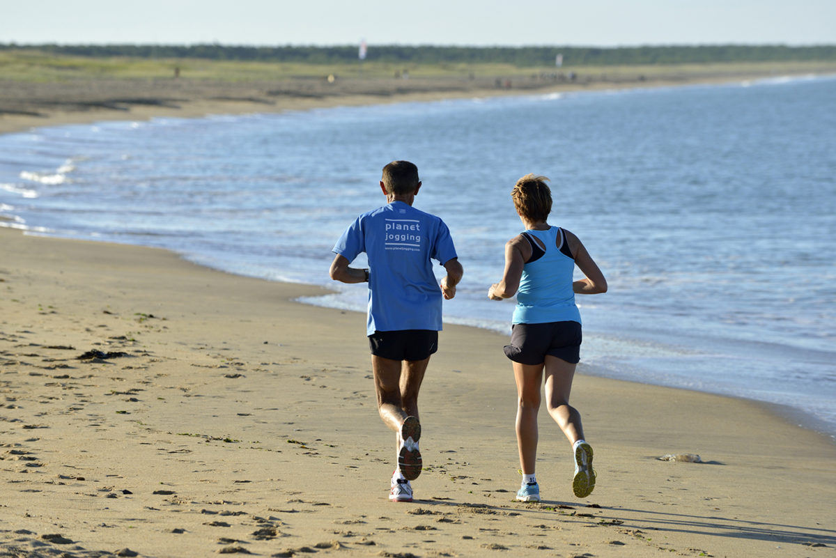 Footing sur la plage