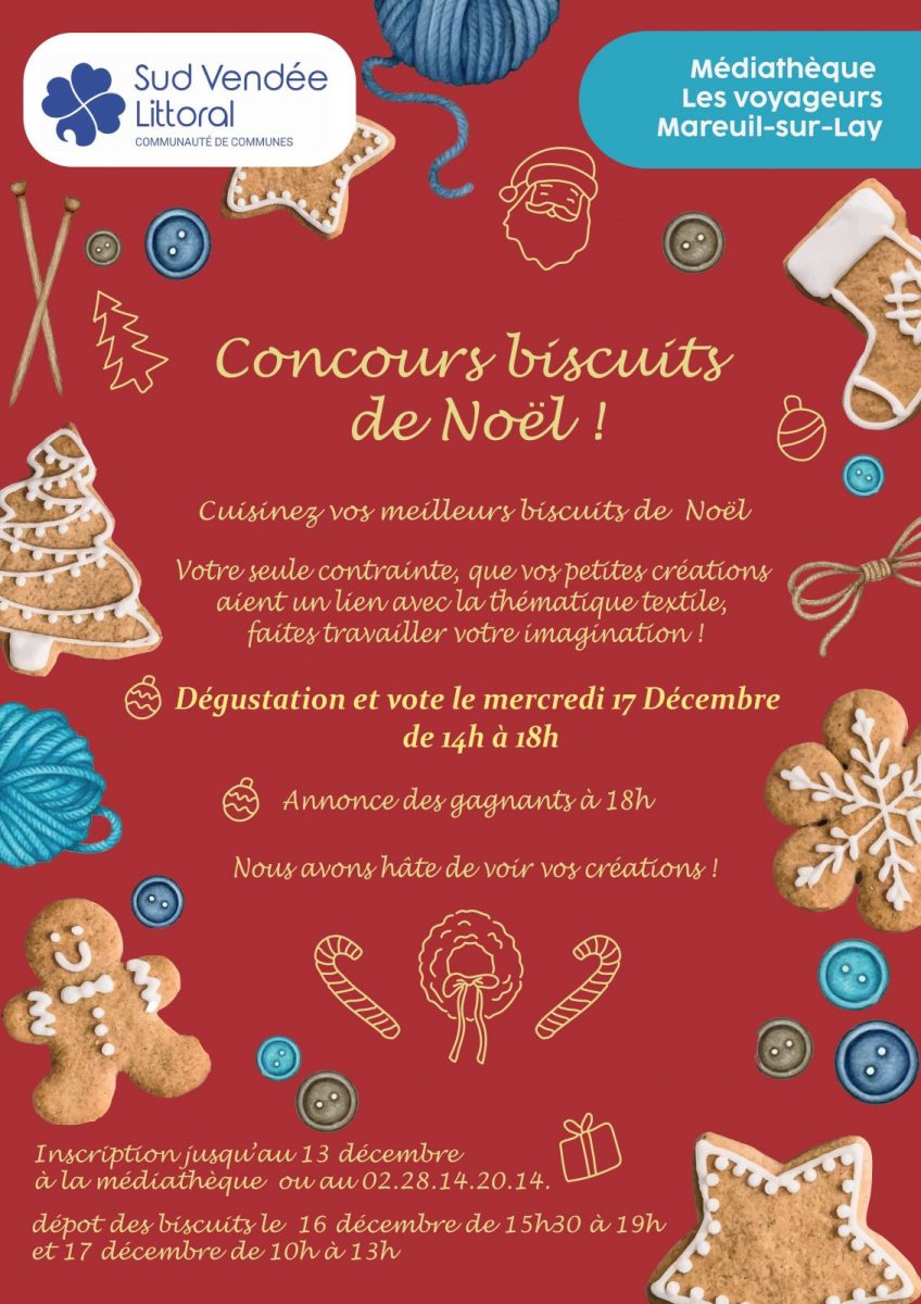 [MÉDIATHÈQUE LES VOYAGEURS] Concours biscuits de Noël