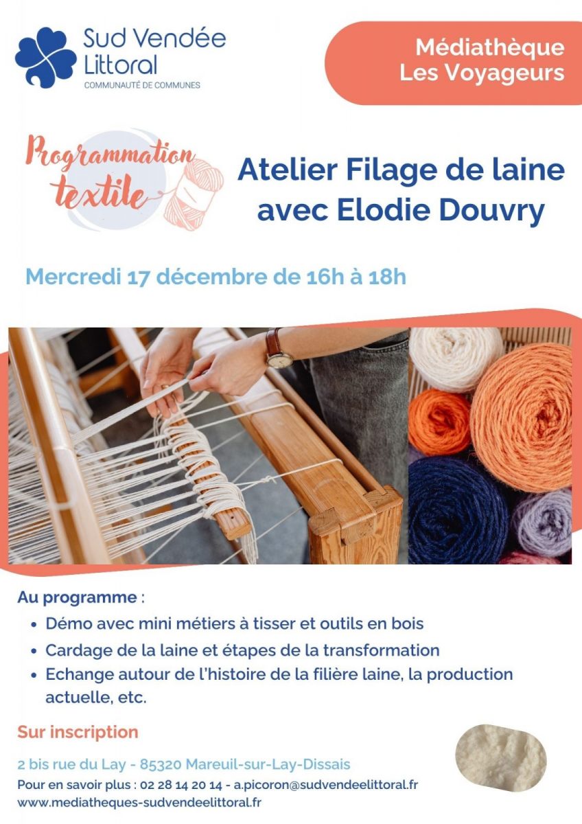 MAR affiches 2025-2026 – Atelier filage de laine