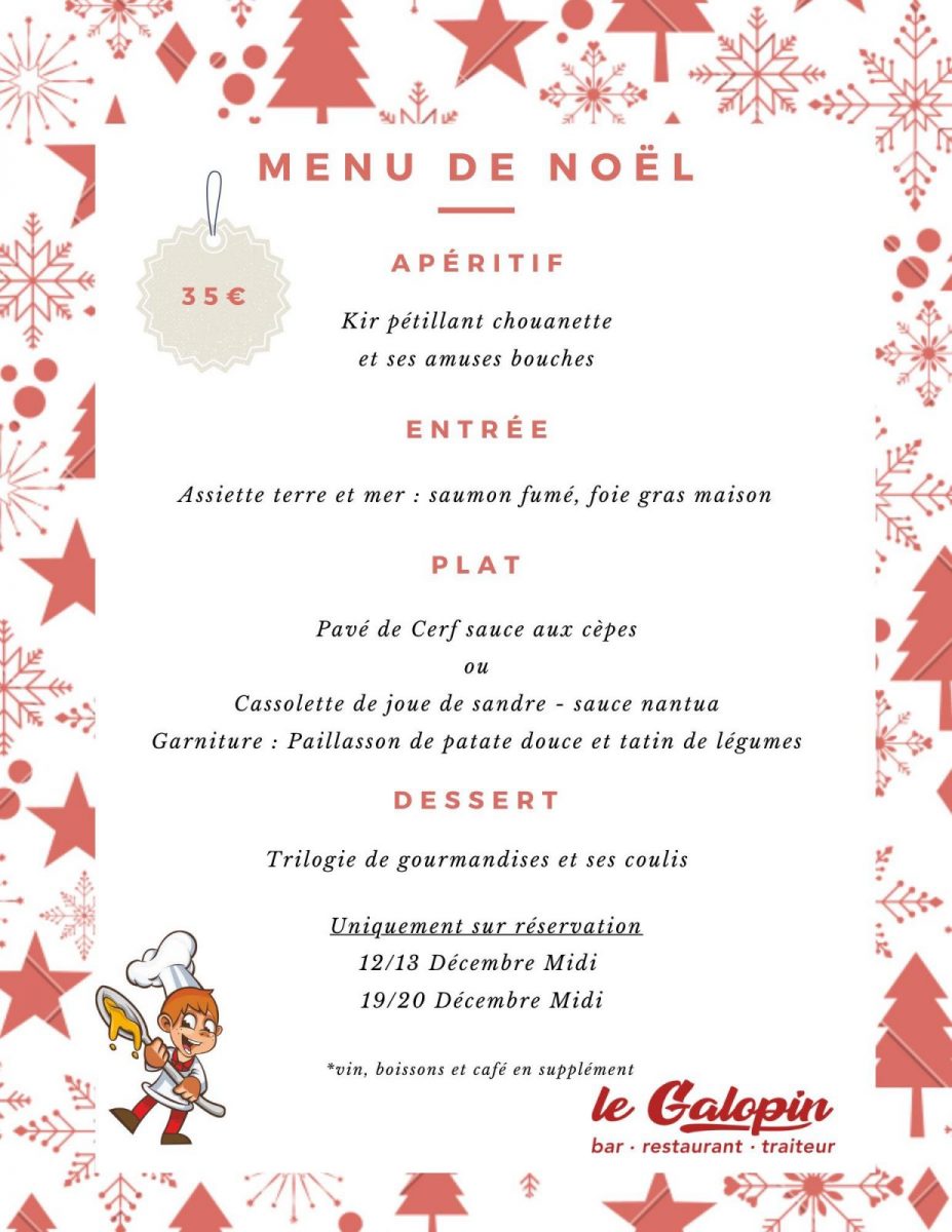 Menu Noel la Galopin