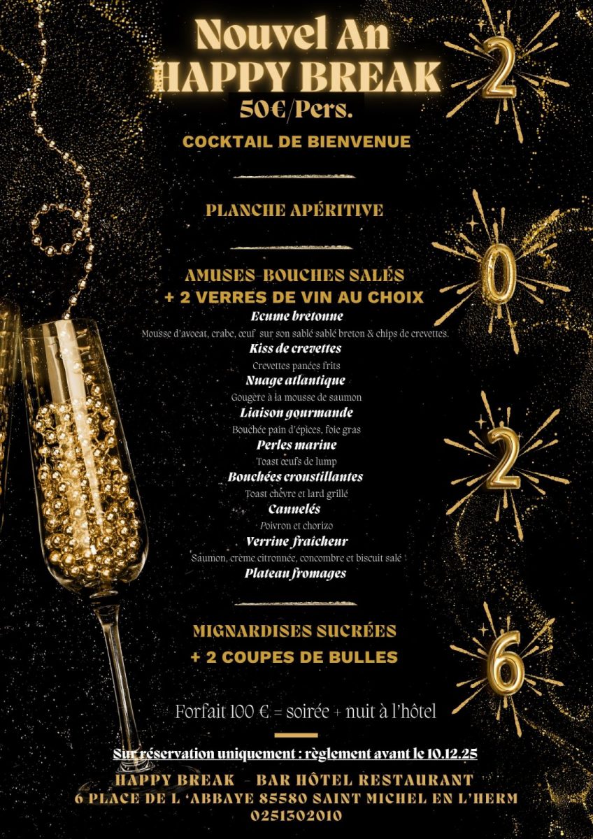 Menu nouvel an Happy break