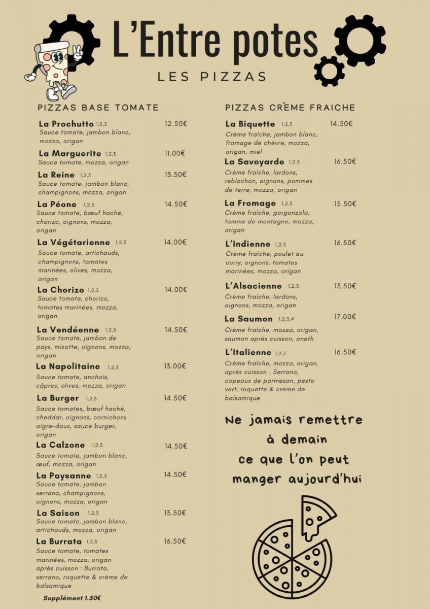 Pizza l’Entre potes Luçon