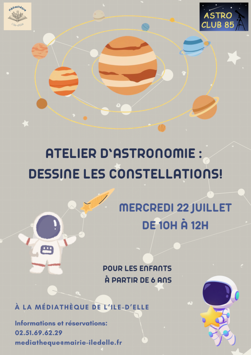 Affiches animations 2026 – atelier astronomie