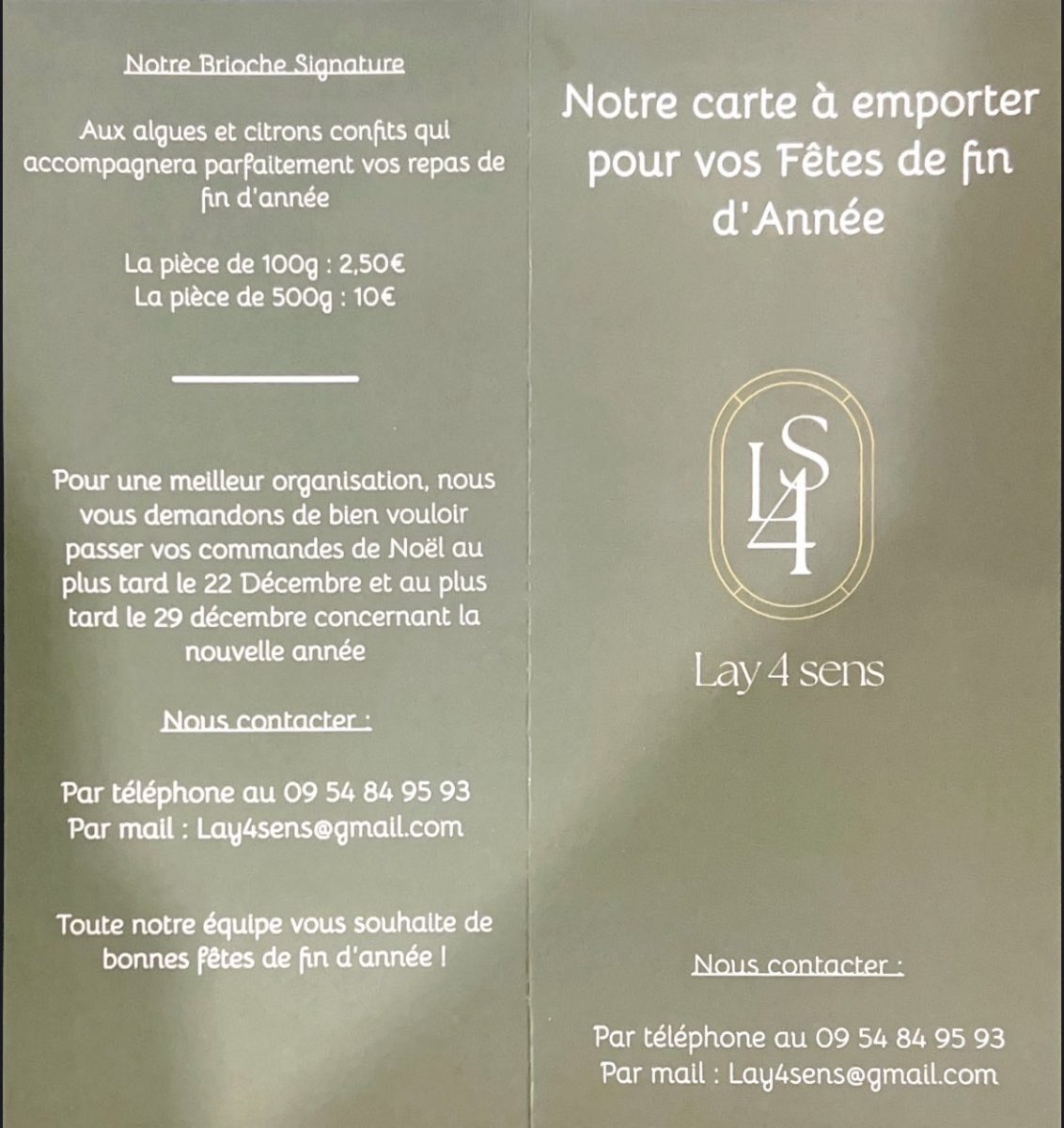 lay 4 sens a emporter fete